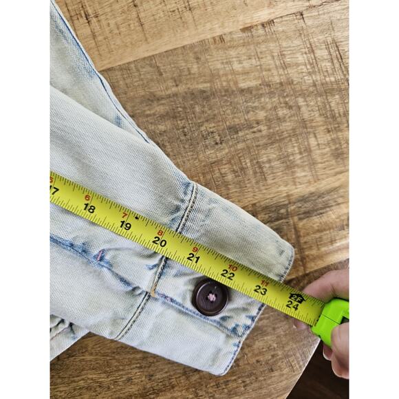 Marithe Francois Girbaud Denim Jean Jacket Women's Size M White Wash Y2K - Picture 11 of 13